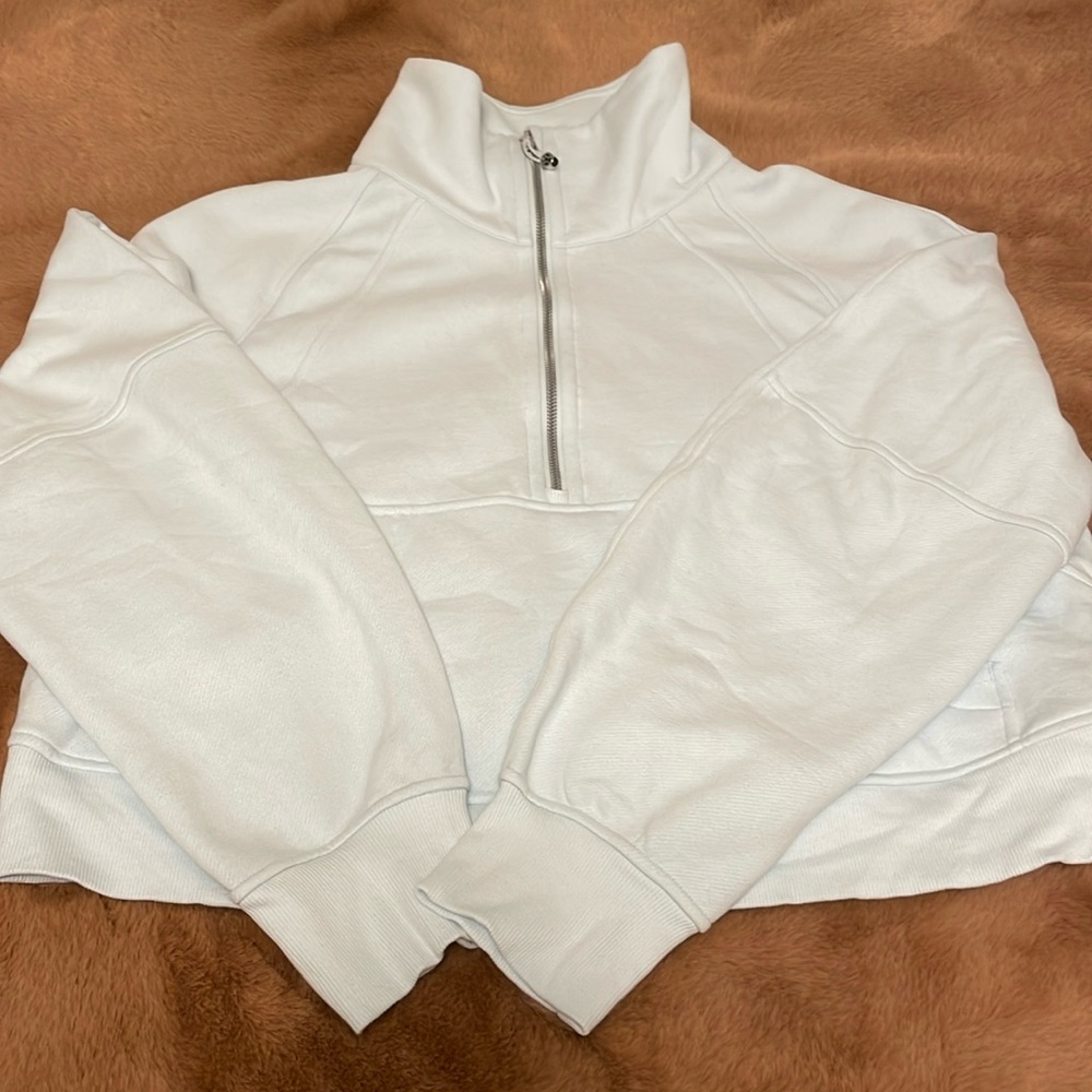 Lululemon scuba oversized funnel neck half zip, new washed 1x never worn, M/L